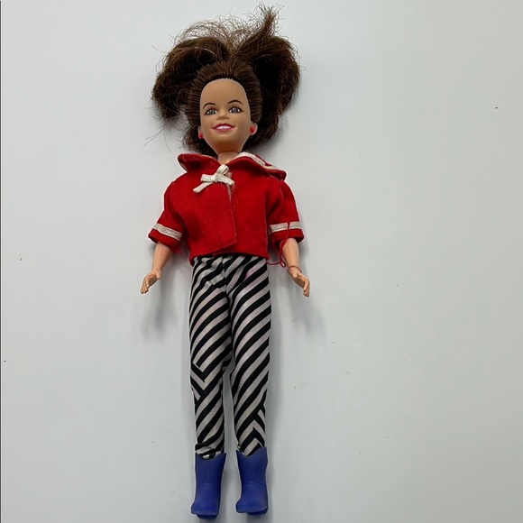 Barbie Doll with Red Jacket and Striped Pants - Picture 2 of 13